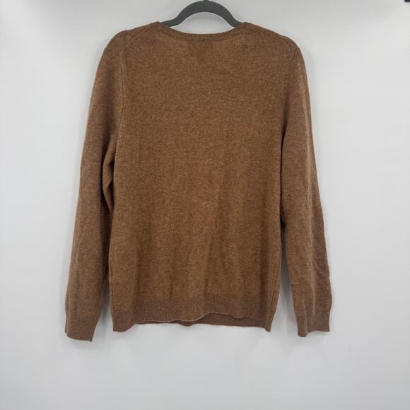 NWOT Charter Club Women XL Crewneck Long Sleeve Cashmere Brown Pullover Sweater - Picture 3 of 7